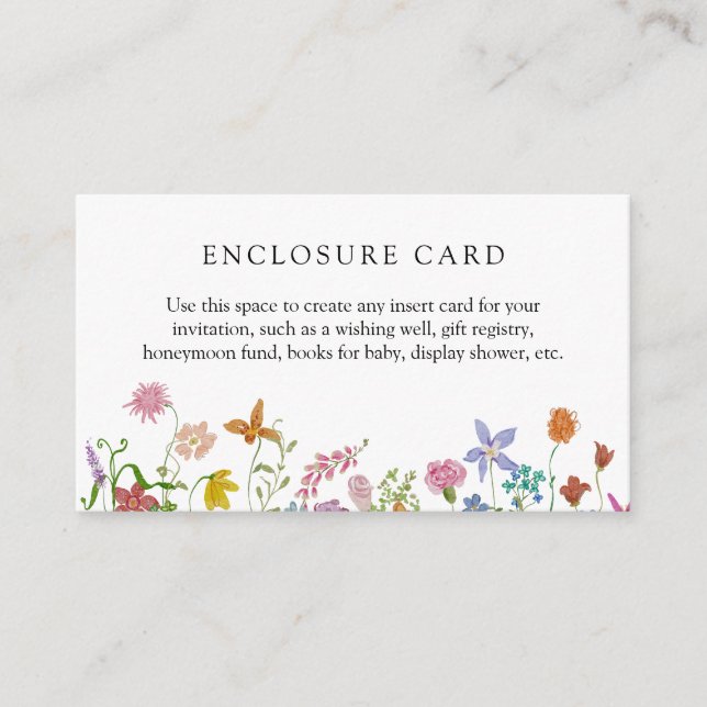 Baby in Bloom Insert Card | Wildflower Shower (Front)