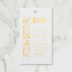 Baby in Bloom Invitation, Wildflowers Baby Shower Gift Tags