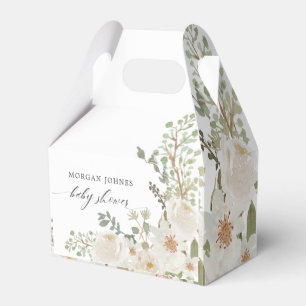baby in bloom ivory floral baby shower favour box