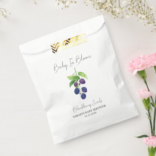 Baby In Bloom l Blackberry Seeds Baby Shower Favour Bag (Sealed)