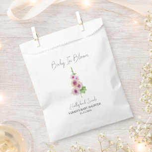 Baby In Bloom l Hollyhock Seeds Baby Shower Favour Bag