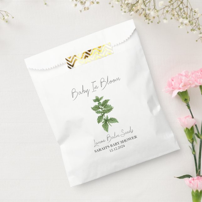 Baby In Bloom l Lemon Balm Seeds Baby Shower Favour Bag (Sealed)