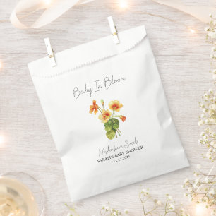 Baby In Bloom l Nasturtium Seeds Baby Shower Favour Bag