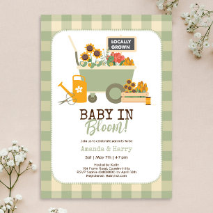 Baby in Bloom Locally Grown Market Baby Shower Invitation