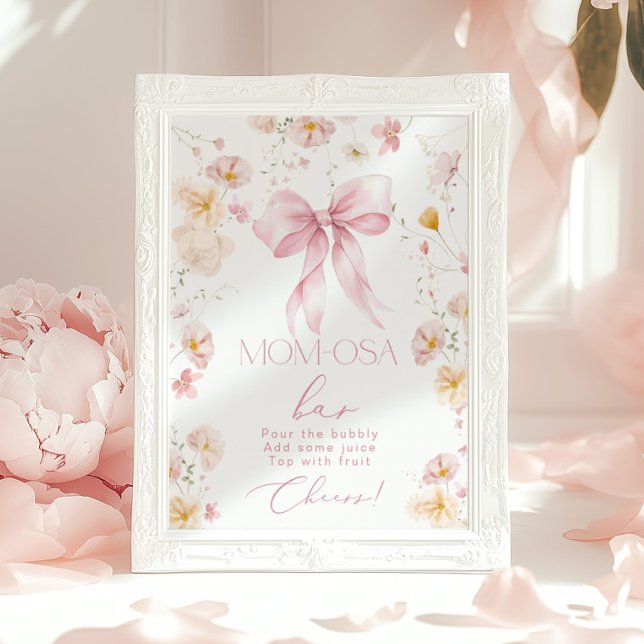Baby in Bloom Momosa bar Pink Bow Poster (Creator Uploaded)