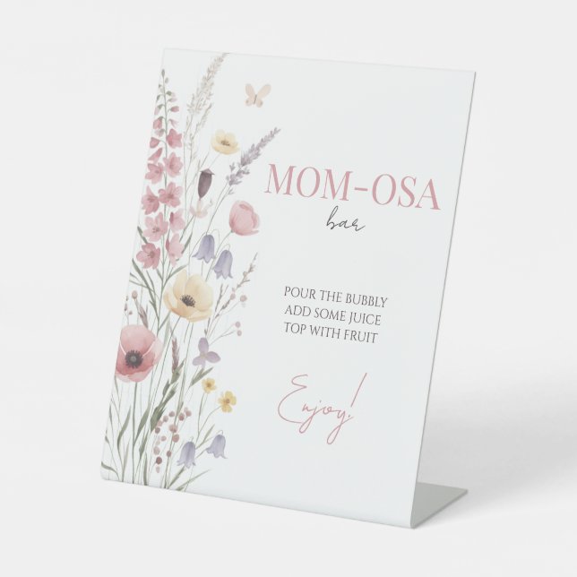 Baby in Bloom Momosa Wildflowers Sign (Front)