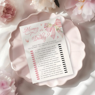Baby in Bloom Mummy or Daddy Baby Shower Game