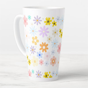 Baby In Bloom Pastel Floral Retro Baby Shower Latte Mug