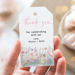 Baby In Bloom Pastel Wildflower Baby Shower Gift Tags