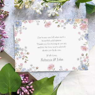 Baby In Bloom Pastel Wildflower Baby Shower Thank You Card