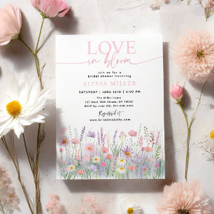 Baby in Bloom Pastel Wildflowers Bridal Shower Invitation