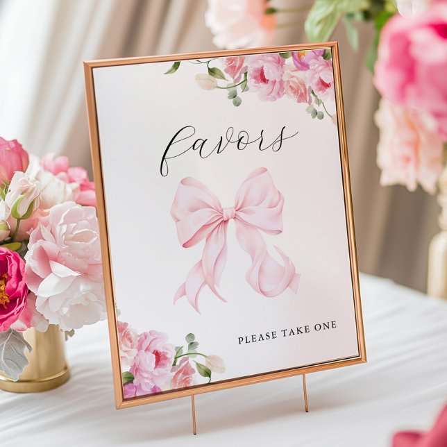 Baby in Bloom Pink Bow Favours Poster (Creator Uploaded)