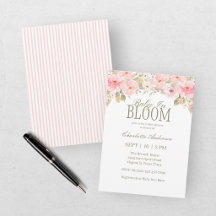Baby In Bloom Pink Floral Baby Shower