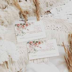 Baby in Bloom Pink Roses Floral Girl Baby Shower  Enclosure Card