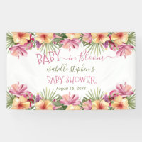 Baby in Bloom Pink Tropical Floral Baby Shower =
