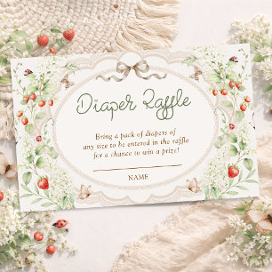Baby in Bloom Rustic Wildflower Diaper Raffle Enclosure Card