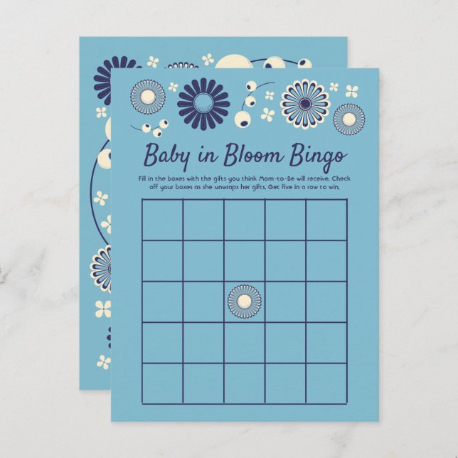 Baby in Bloom Shower Bingo Game Cards (Front/Back)