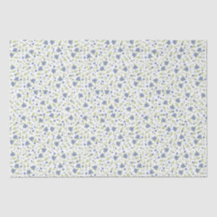 Baby in Bloom Shower Blue Vintage Flowers Boy Tissue Paper