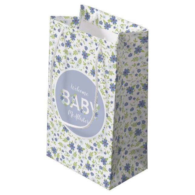 Baby in Bloom Shower Small Gift Bag (Back Angled)