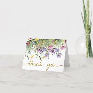 Baby in Bloom   Spring Floral Baby Shower Thank You Card