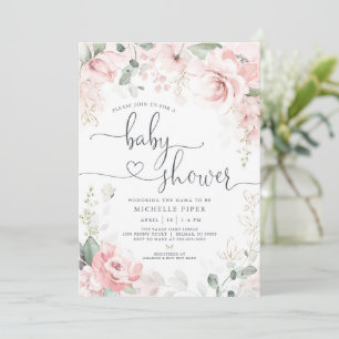 Baby In Bloom Spring Garden Floral Baby Shower Invitation