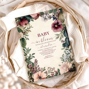 Baby in Bloom Spring Wildflower Baby Shower Invitation