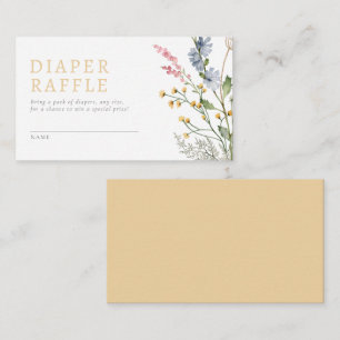 Baby in Bloom Spring Wildflower Diaper Raffle Enclosure Card
