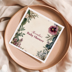 Baby in Bloom Spring Wildflower Napkin