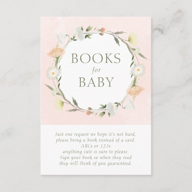 Baby In Bloom Sprinkle Books for Baby Enclosure Card (Front)