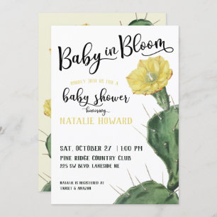 Baby in Bloom Succulent Baby Shower Invitation