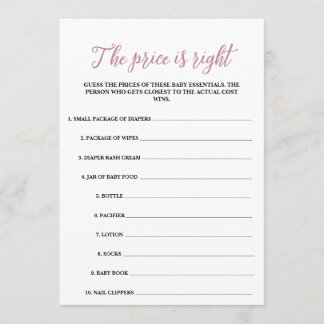 Baby in Bloom The Price is Right Game Program