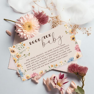 Baby in Bloom Vintage Baby Shower Book for Baby Enclosure Card