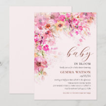 Baby in Bloom Watercolor Floral Baby Shower