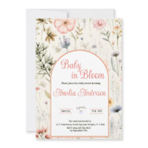Baby in Bloom Watercolor Wildflower Floral Shower