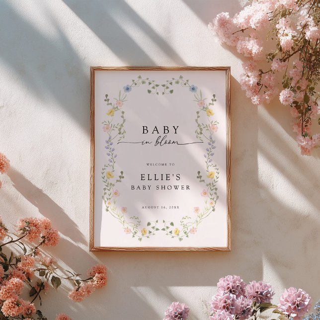 Baby In Bloom Welcome Poster Sign (Creator Uploaded)