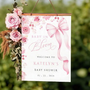 Baby in Bloom Welcome Sign Digital Available