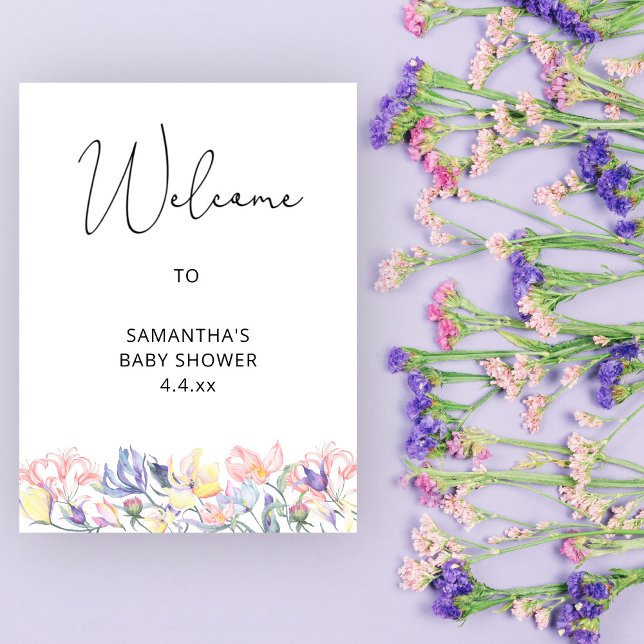 Baby in bloom Welcome to baby shower Poster (Creator Uploaded)