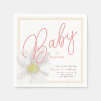 Baby in Bloom White Daisy Floral Baby Shower