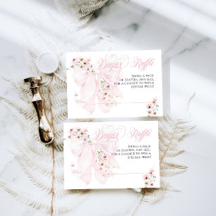 Baby in Bloom Wild Flower Bow Spring Baby Shower Enclosure Card
