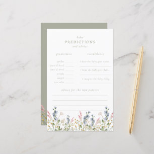 Baby in Bloom Wildflower Baby Predictions Game