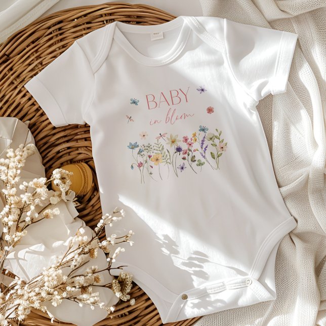 Baby in Bloom Wildflower Baby Shower  Bodysuit (Creator Uploaded)