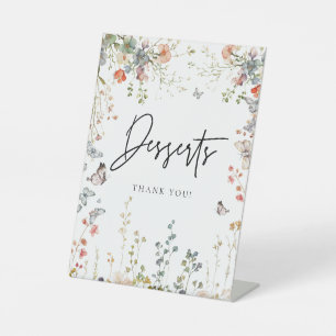 Baby in Bloom Wildflower Baby Shower Deserts Sign