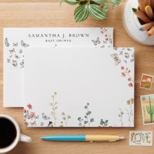 Baby in Bloom Wildflower Baby Shower Envelope