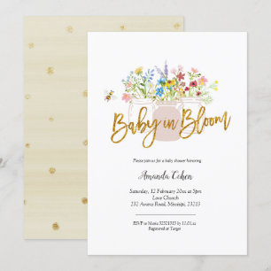 Baby in Bloom Wildflower Baby Shower Invitation