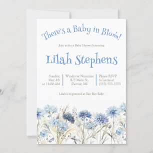 Baby in Bloom! Wildflower Baby Shower Invitation