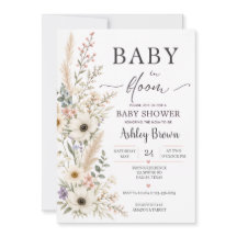 Baby in Bloom Wildflower Baby Shower Invitation