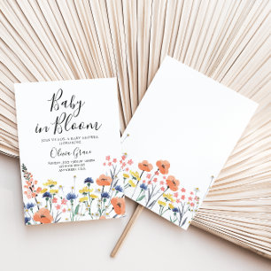 Baby in Bloom Wildflower baby shower Invitation
