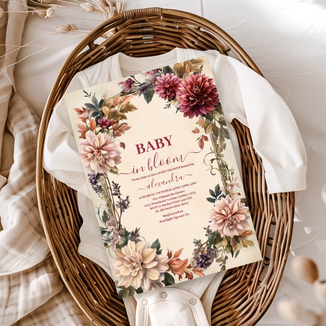 Baby in Bloom Wildflower  Baby Shower Invitation (Creator Uploaded)