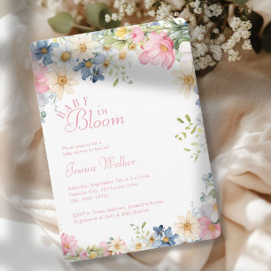 BABY IN BLOOM! Wildflower, Baby Shower Invitation