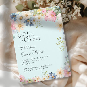 BABY IN BLOOM! Wildflower, Baby Shower Invitation